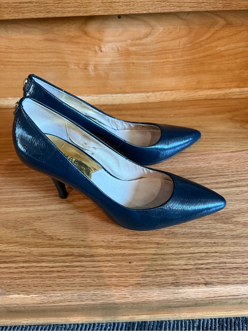 Michael Kors Teal Pointed-Toe Pumps